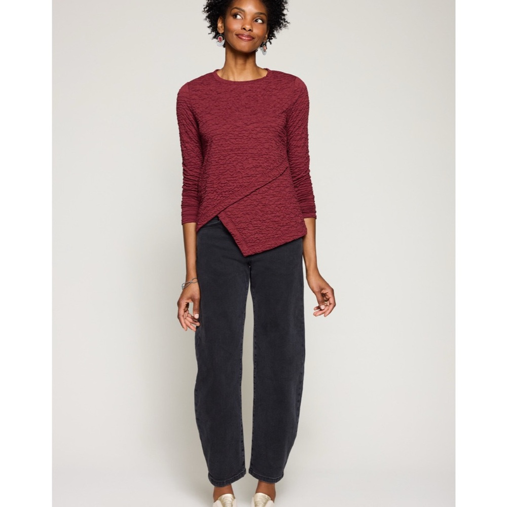 Lisa Bayne Black Denim Barrel Jean